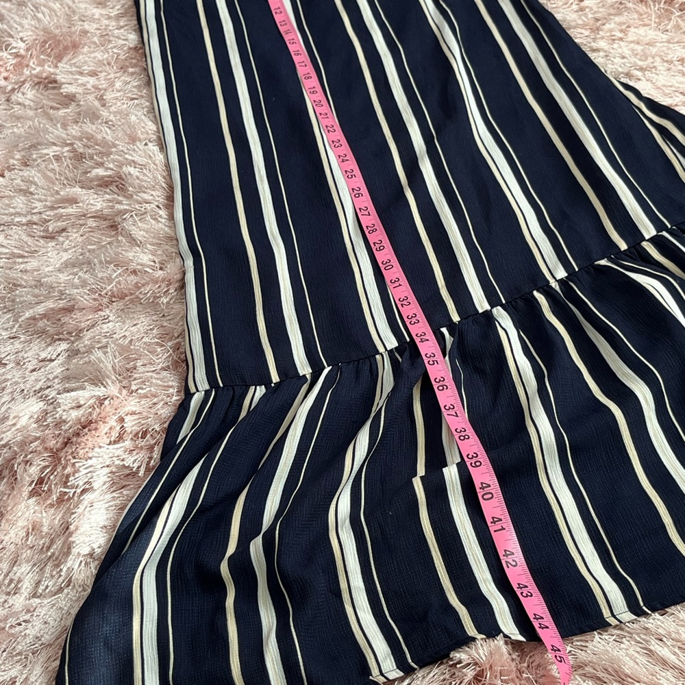 💙NWT Lucca Couture Navy Blue Striped Maxi Dress - Picture 11 of 14